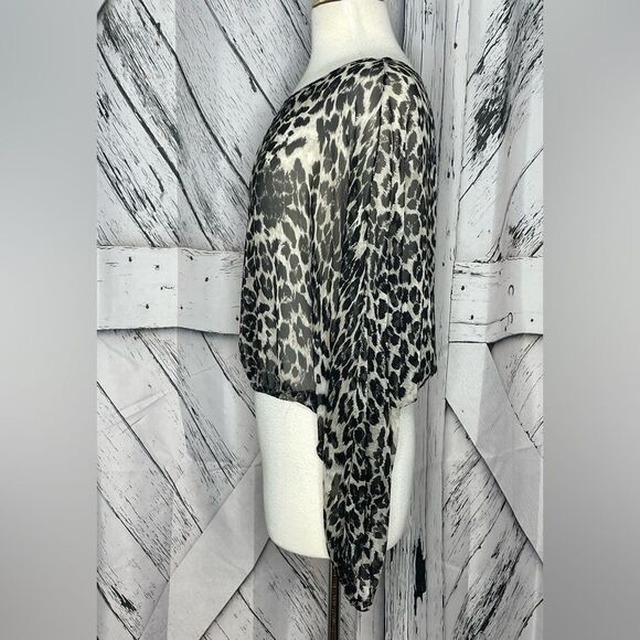 Emerson Thorpe Silk Leopard Print Top S - Picture 4 of 8